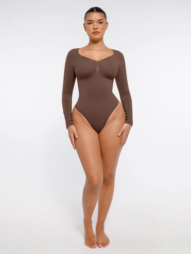 Long-Sleeve Chest Support Bodysuit