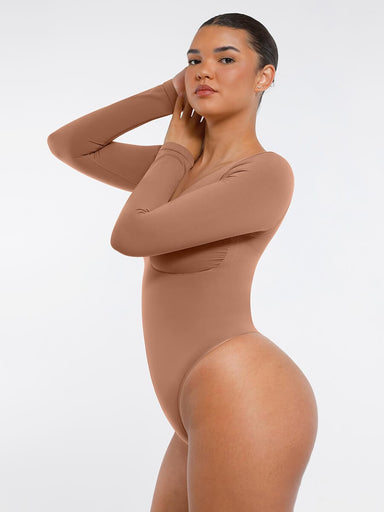 Long-Sleeve Chest Support Bodysuit