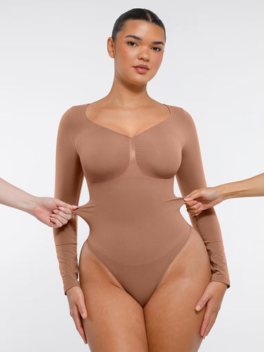 Long-Sleeve Chest Support Bodysuit