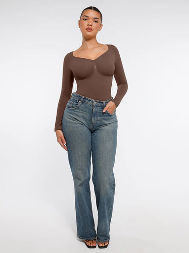 Long-Sleeve Chest Support Bodysuit