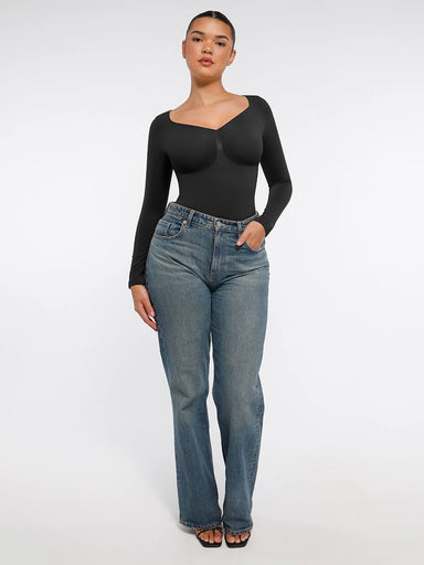 Long-Sleeve Chest Support Bodysuit