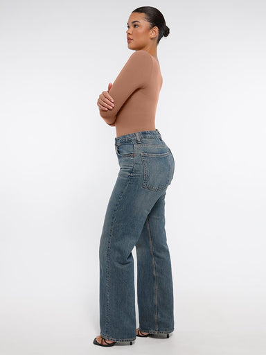 Long-Sleeve Chest Support Bodysuit