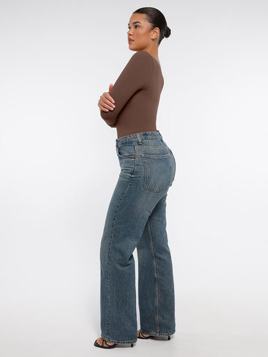 Long-Sleeve Chest Support Bodysuit