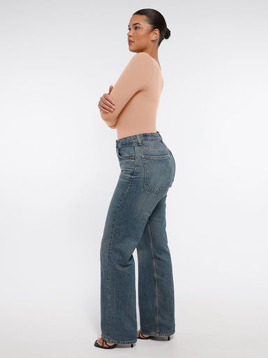 Long-Sleeve Chest Support Bodysuit