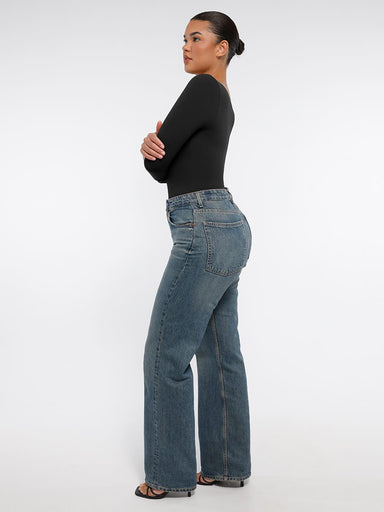 Long-Sleeve Chest Support Bodysuit