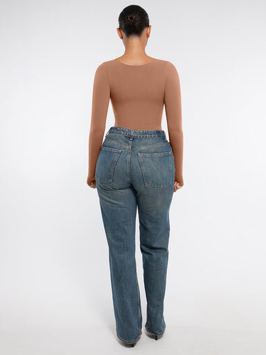 Long-Sleeve Chest Support Bodysuit