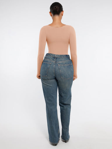 Long-Sleeve Chest Support Bodysuit