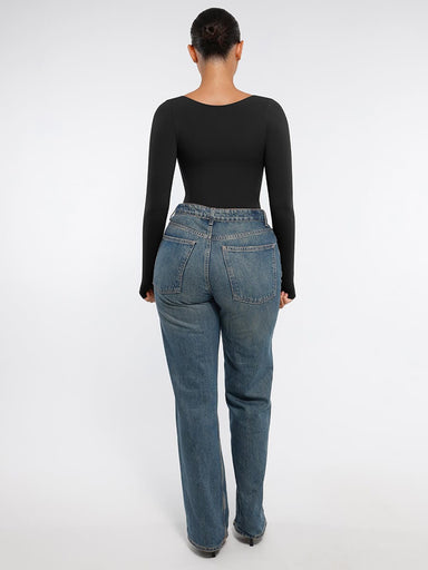 Long-Sleeve Chest Support Bodysuit