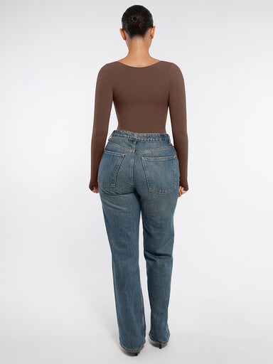 Long-Sleeve Chest Support Bodysuit