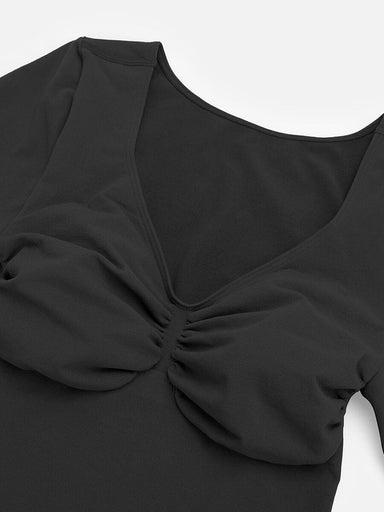 Long-Sleeve Chest Support Bodysuit