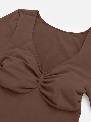 Long-Sleeve Chest Support Bodysuit