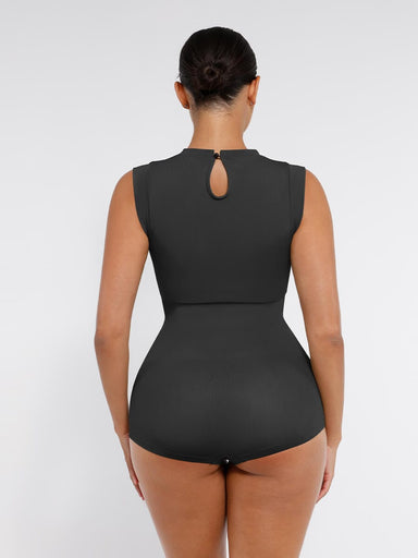 High Neck Cap Sleeve Bodysuit