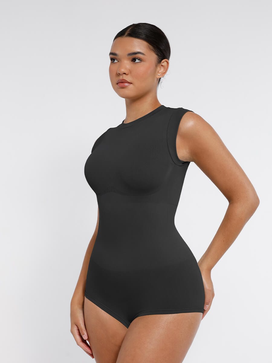 High Neck Cap Sleeve Bodysuit