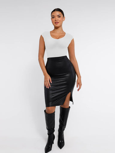 Deep V-Neck Shaping Bodysuit