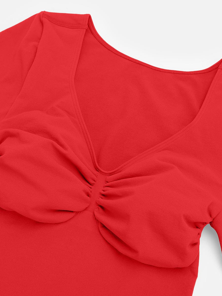 Long-Sleeve Chest Support Bodysuit
