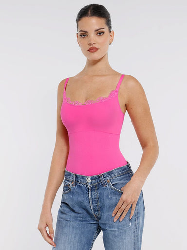 Lace Trim Cami Bodysuit
