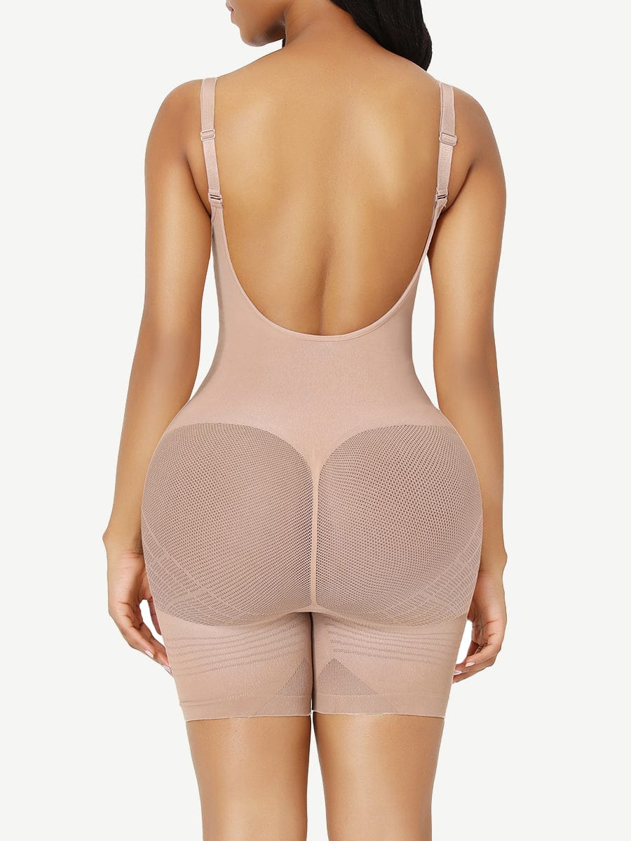 Open-Back Mesh Butt Bodysuit