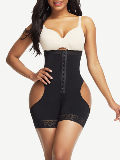 Open-Butt High-Waist Shaper Shorts