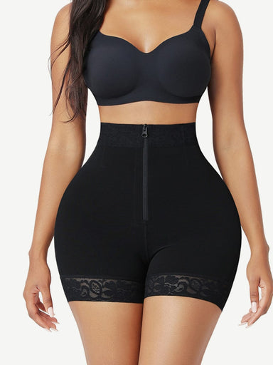 Front Zip Butt Lifter Shorts