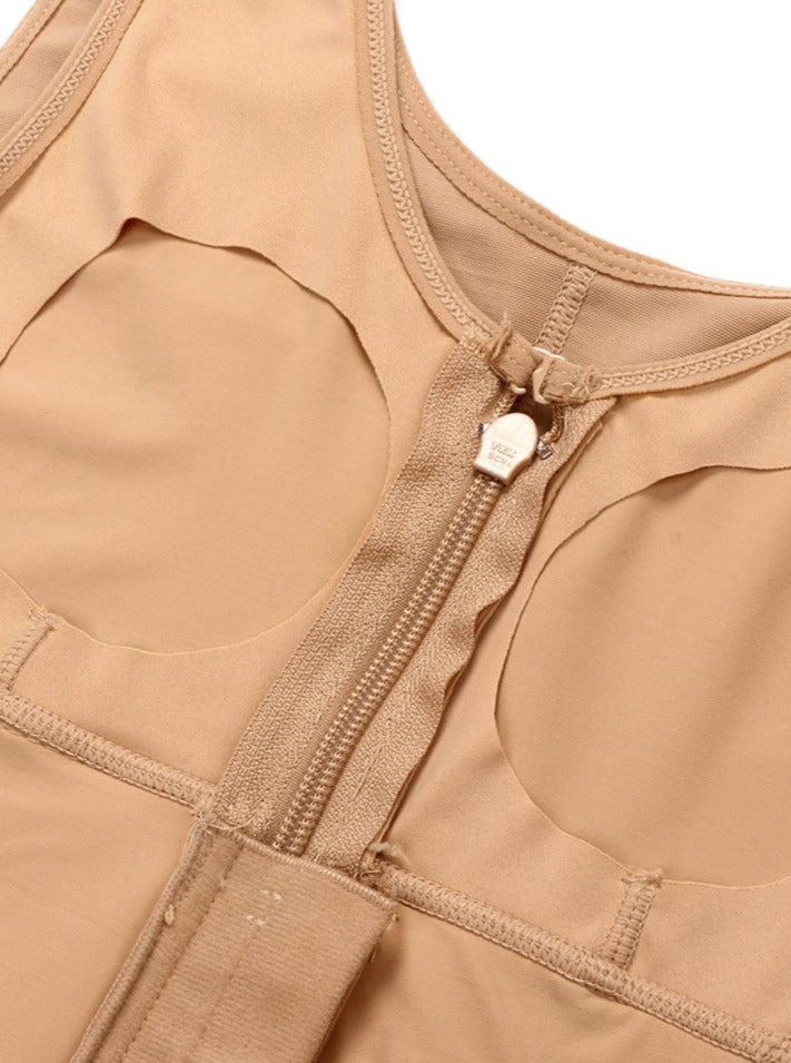Zip-Front Butt Lifter Bodysuit
