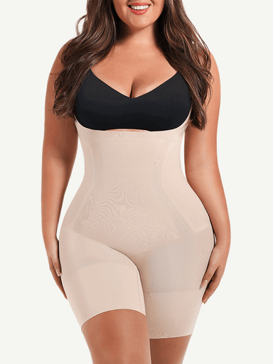 Open-Bust Mid-Thigh Bodysuit