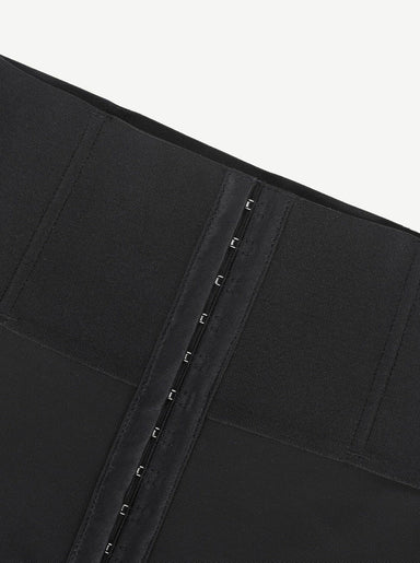 Lace Trim Hook-Front Shaper Shorts