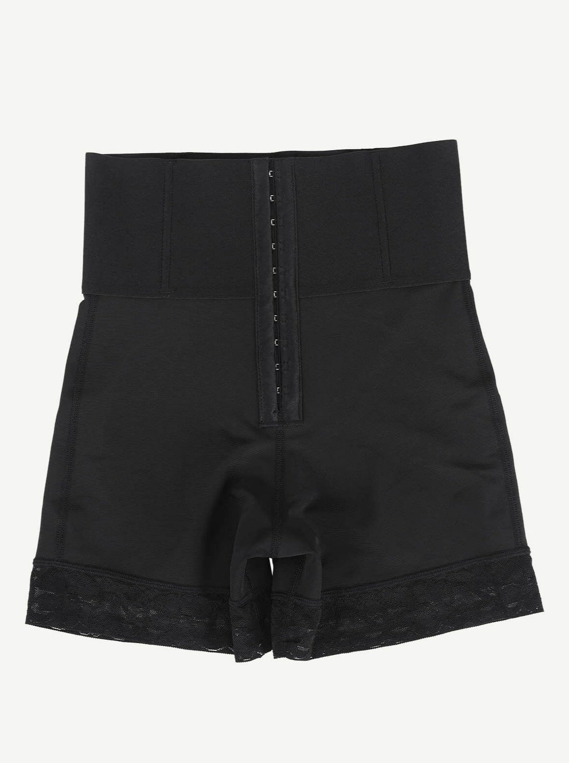 Lace Trim Hook-Front Shaper Shorts