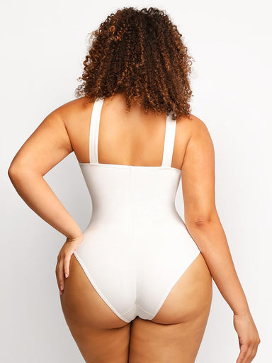 Square Neck Ruched Bodysuit