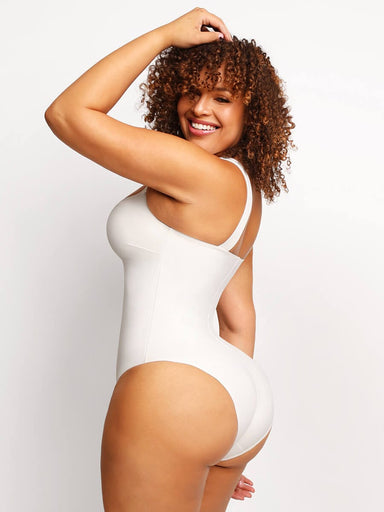 Square Neck Ruched Bodysuit