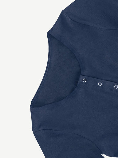 Modal Snap Placket Thong Bodysuit