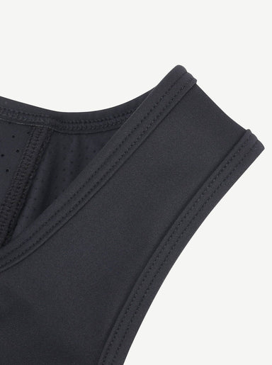 Latex-Lined Zip Front Bodysuit