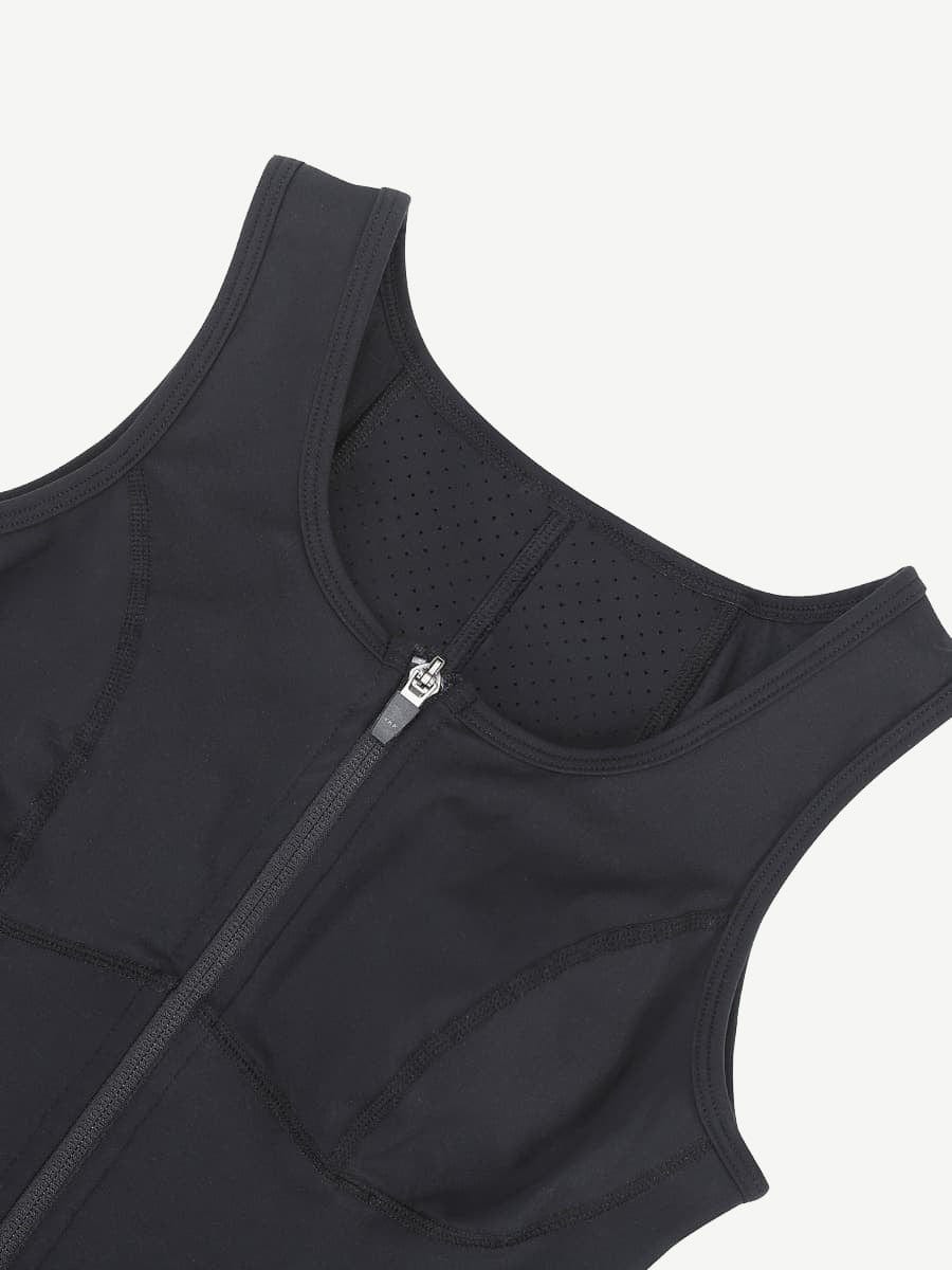 Latex-Lined Zip Front Bodysuit