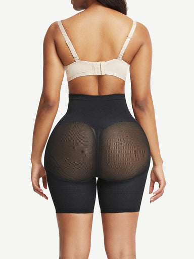 High-Waist Mesh Butt Shaper Shorts