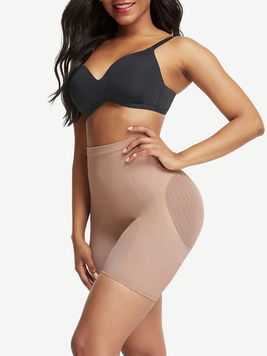 High-Waist Mesh Butt Shaper Shorts