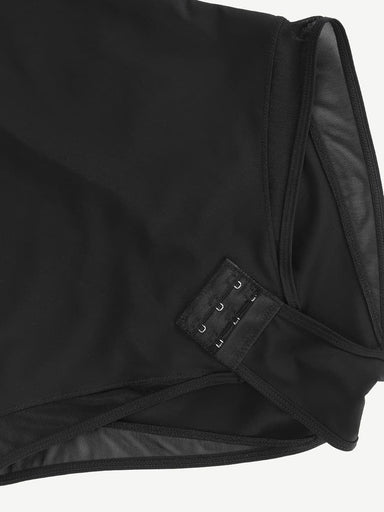 Deep V Mesh Panty Bodysuit