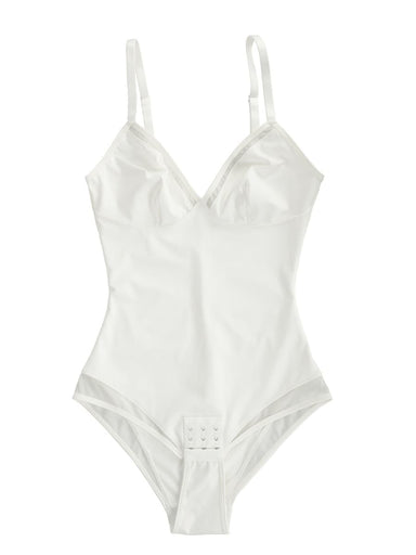 Deep V Mesh Panty Bodysuit