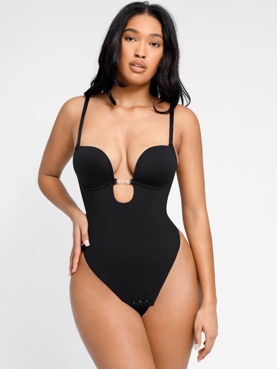 Low-Cut Backless Thong Bodysuit