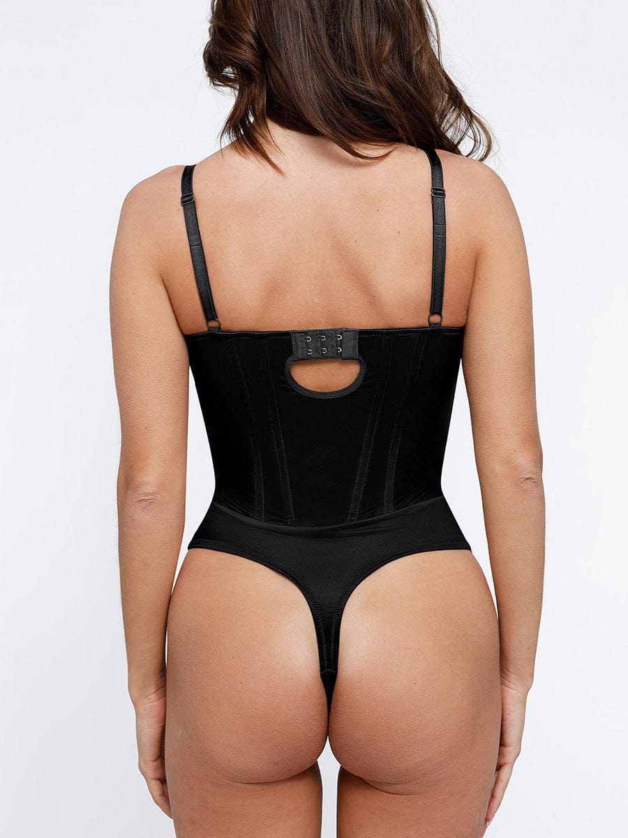 Deep V-Neck Steel Frame Bodysuit