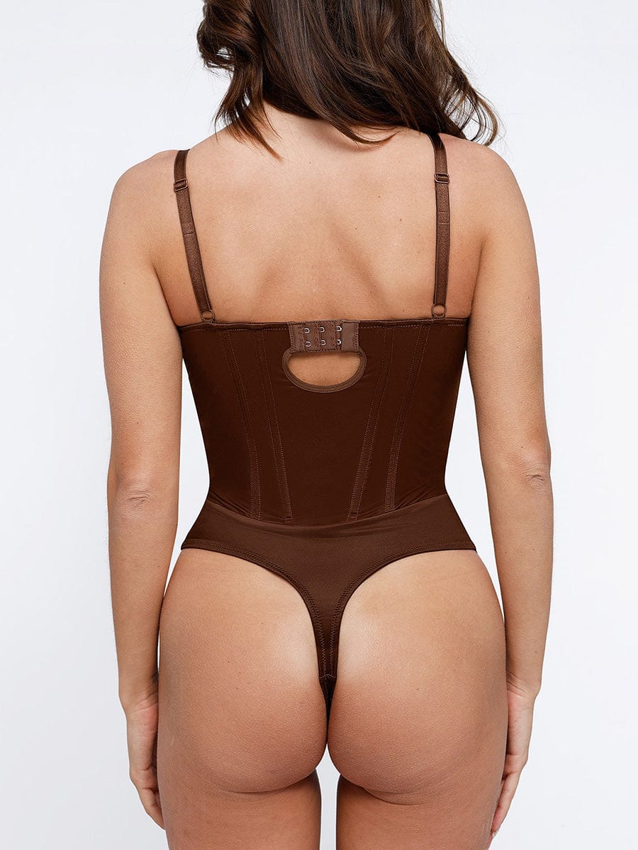 Deep V-Neck Steel Frame Bodysuit