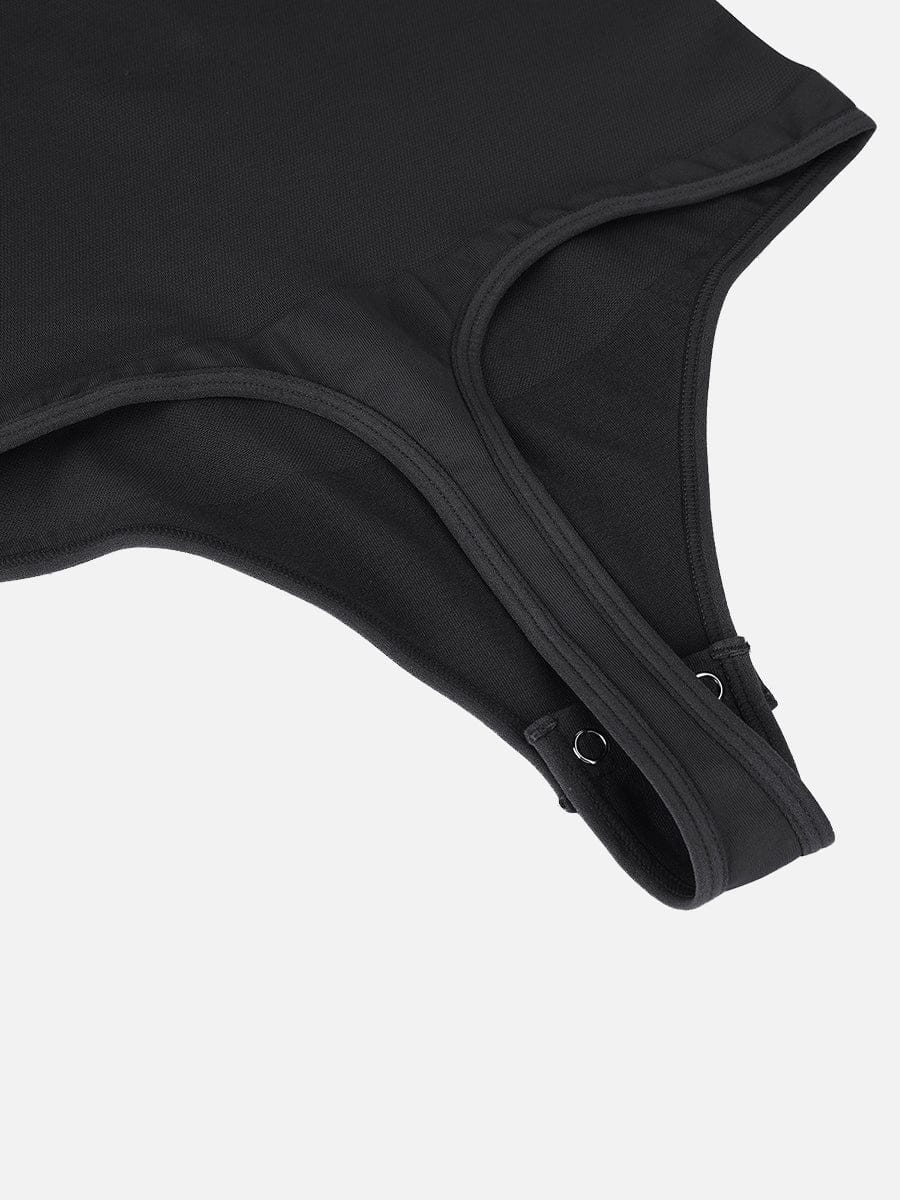 Zip Stand Collar Long Sleeve Bodysuit
