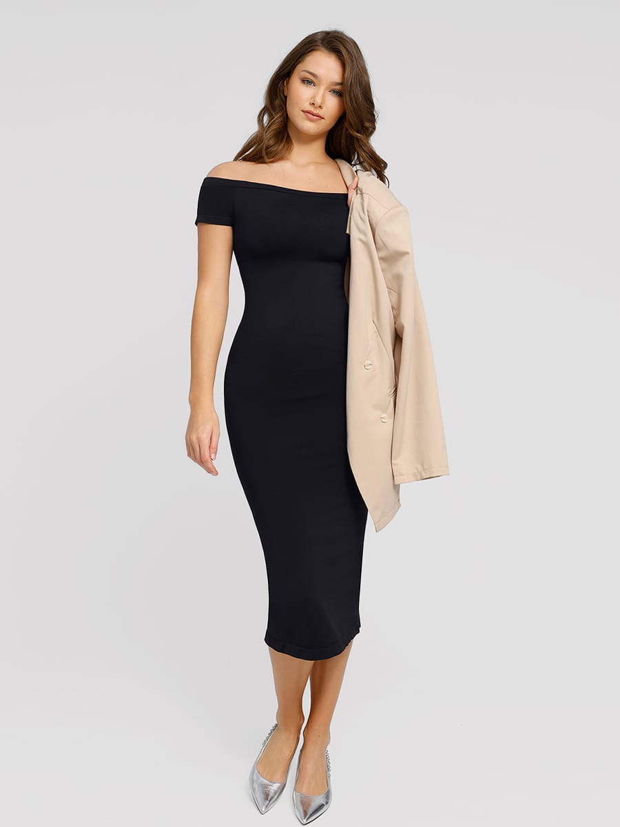 Off-Shoulder Seamless Shaping Dress