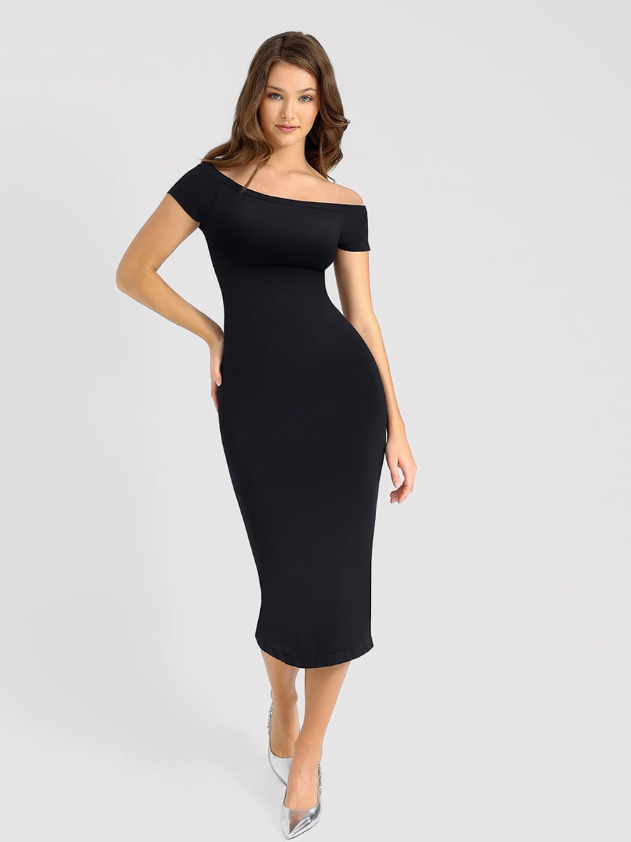 Off-Shoulder Seamless Shaping Dress
