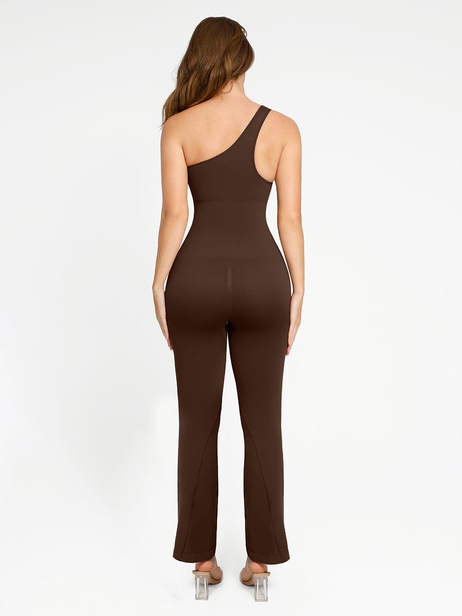 One-Shoulder Flared Jumpsuit