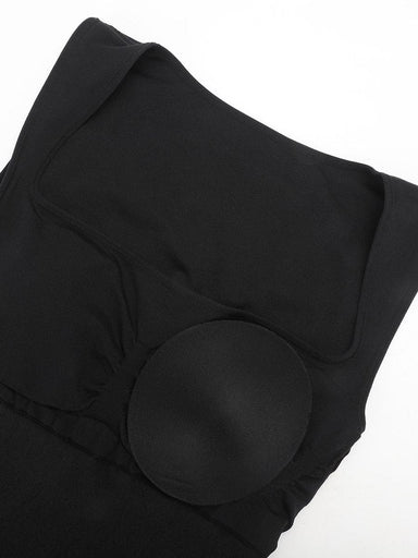 Square-Neck Waist Control Dress