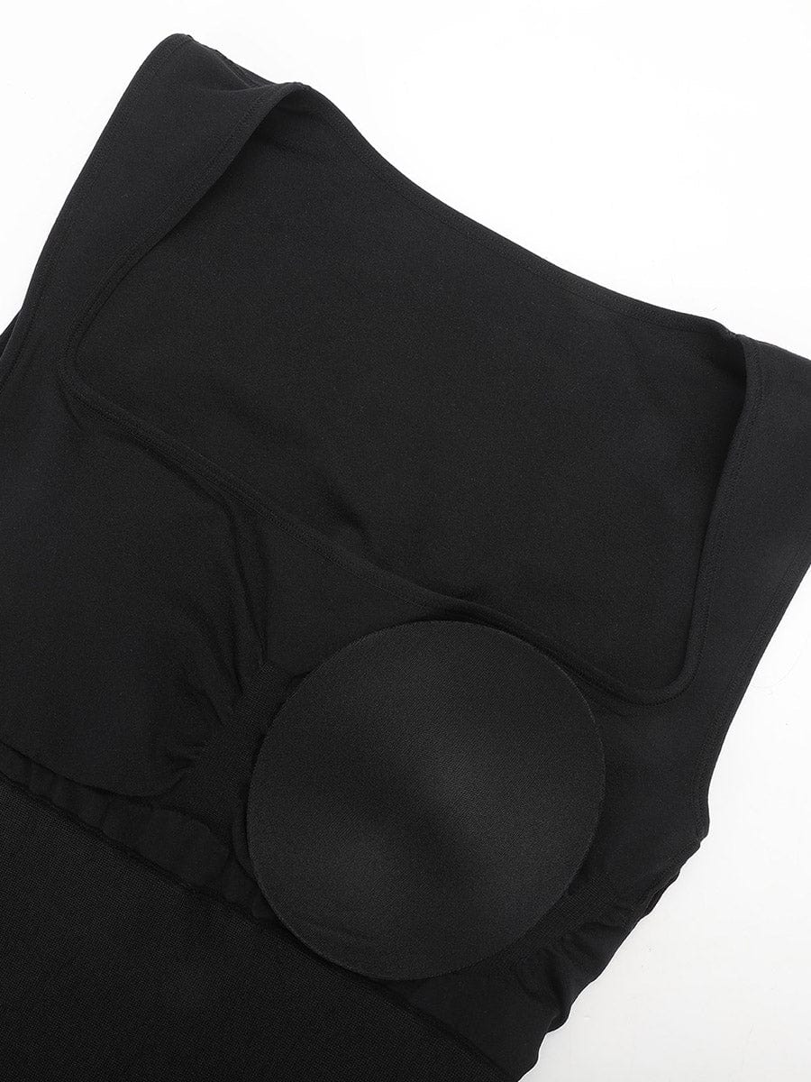 Square-Neck Waist Control Dress