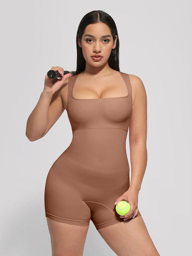 Square Neck Shaping Romper