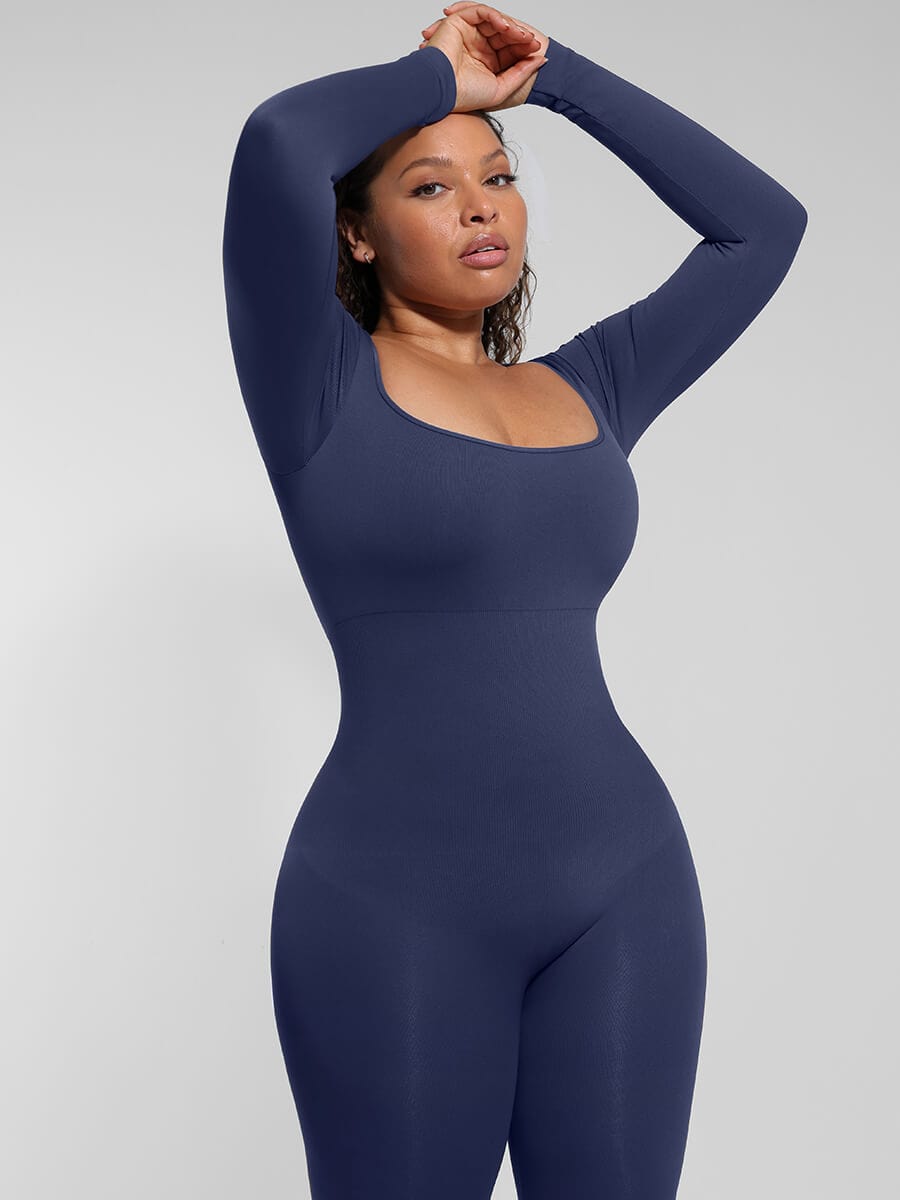 Square Neck Flared Jumpsuit