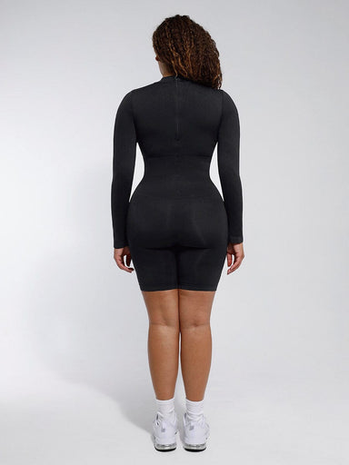 Mock Neck Shaping Romper