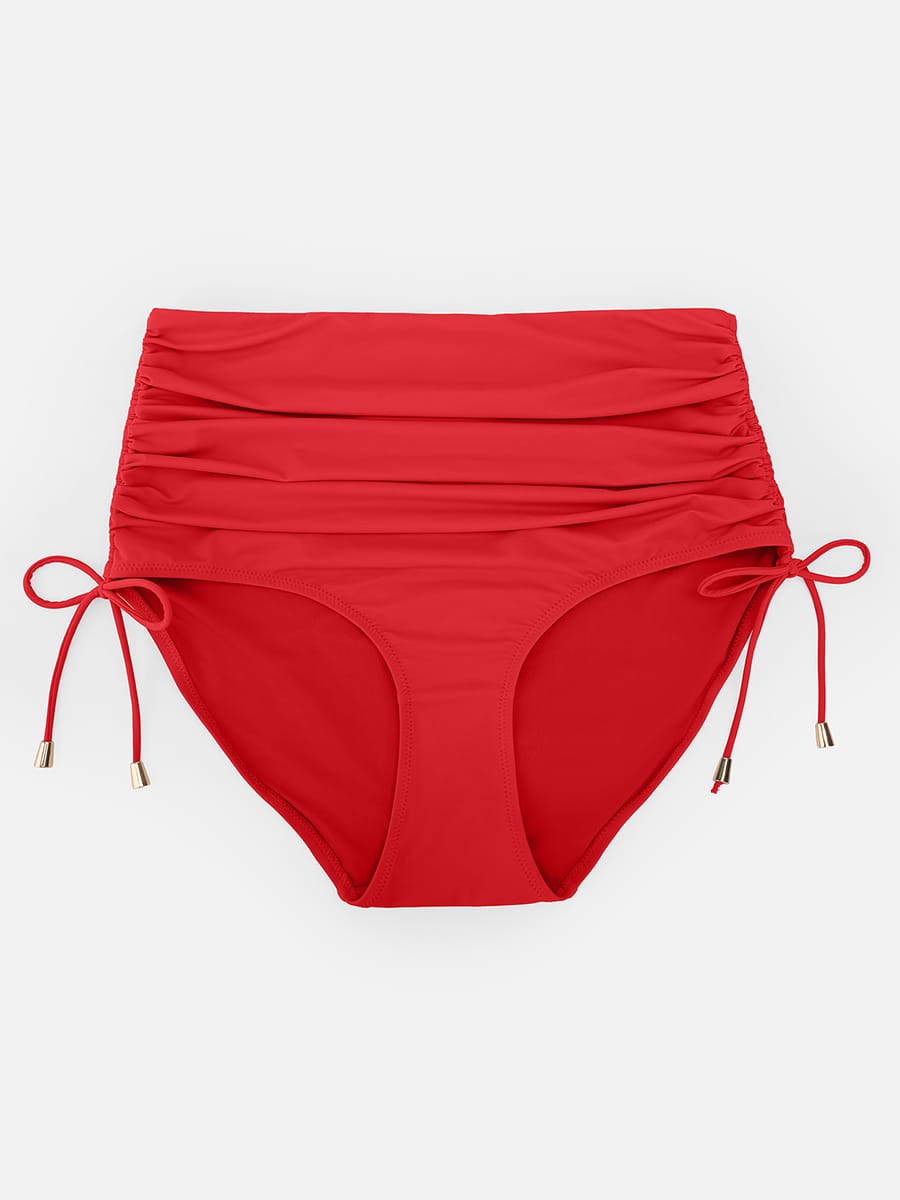Deep V Drawstring Tummy Swimsuit