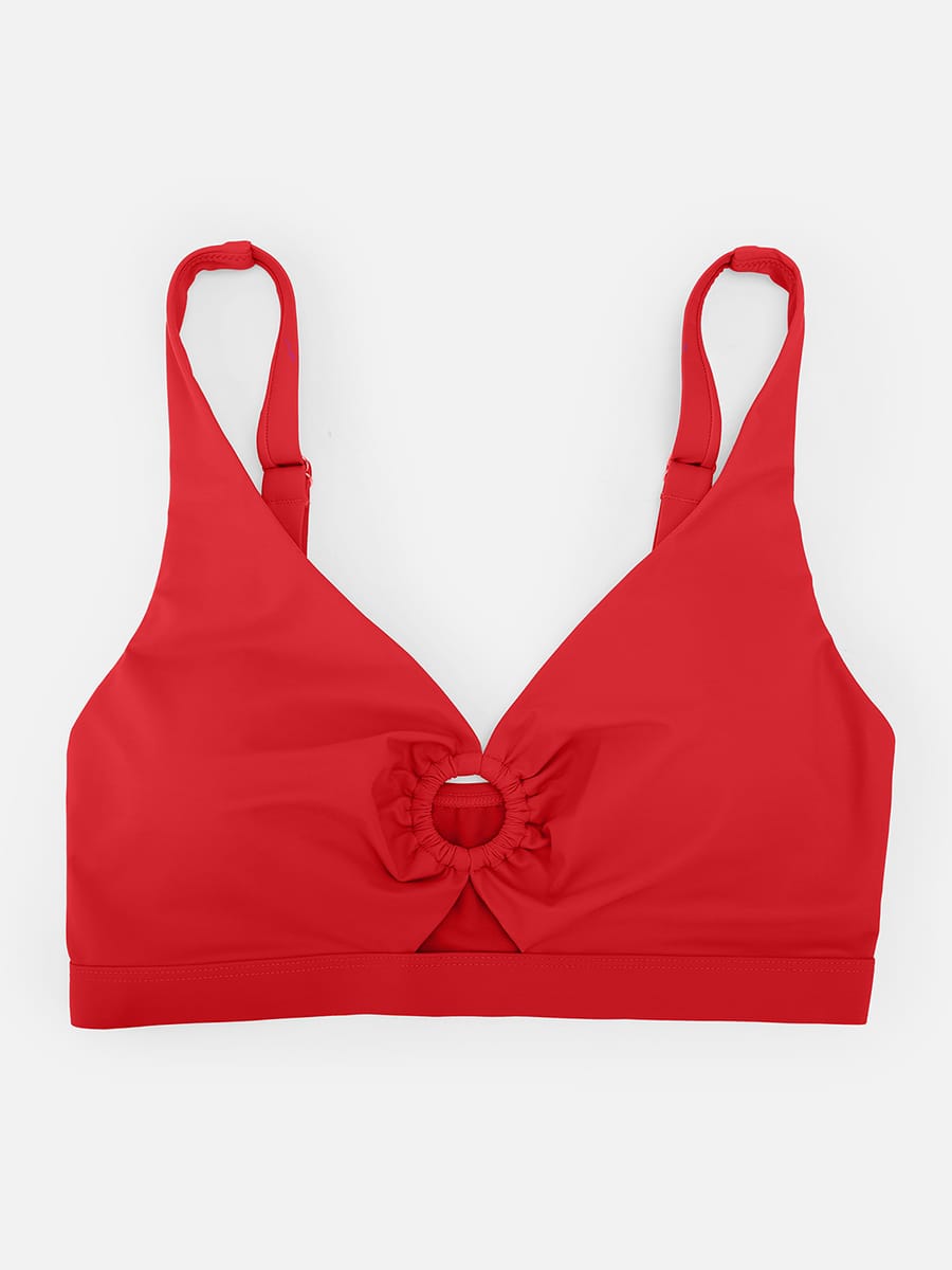 Deep V Drawstring Tummy Swimsuit